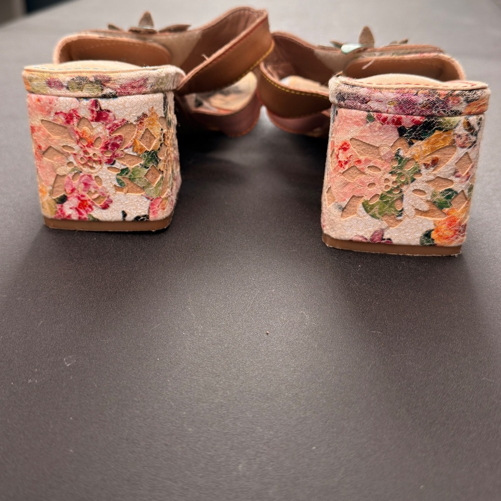 L'Artiste Spring Step‎ Izetru Sandals Floral Block Heel Fairy Whimsy Size 9.5 - Picture 8 of 10